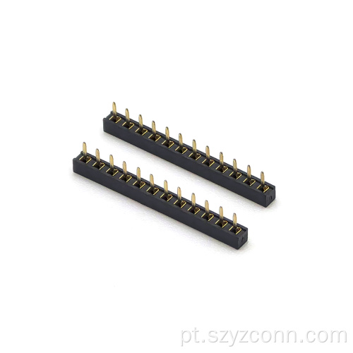Conector de cabeçote fêmea com passo de 2,0 mm reto 12P